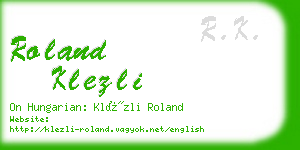 roland klezli business card